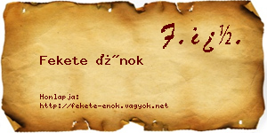Fekete Énok névjegykártya