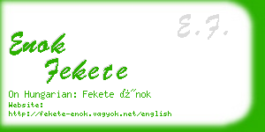 enok fekete business card